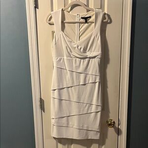 White House Black Market White Layered Mini Dress